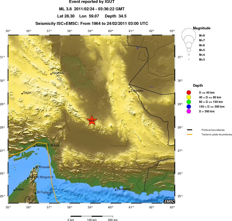 regional historical seismicity