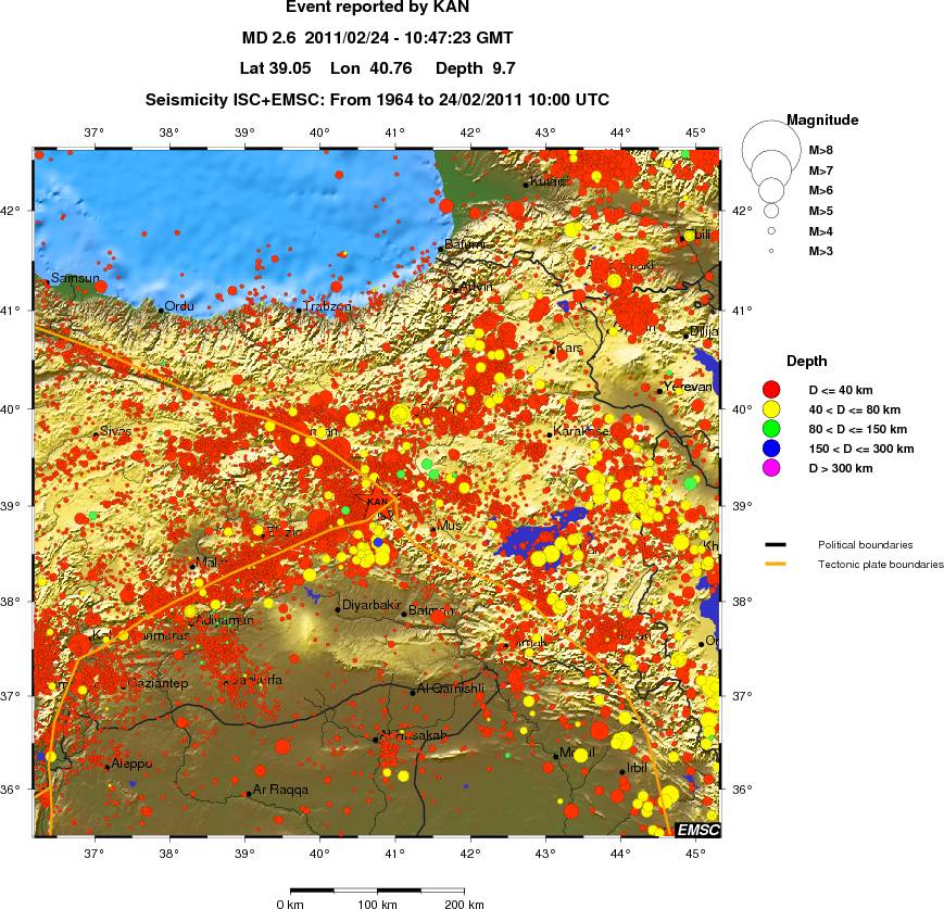 regional historical seismicity