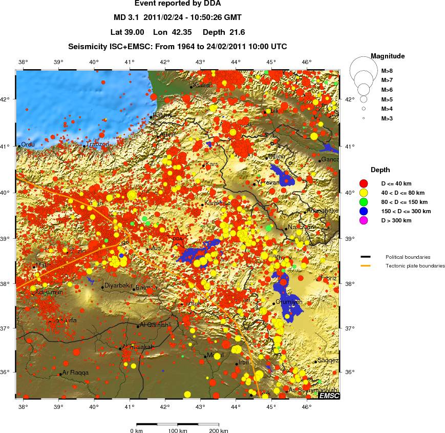 regional historical seismicity