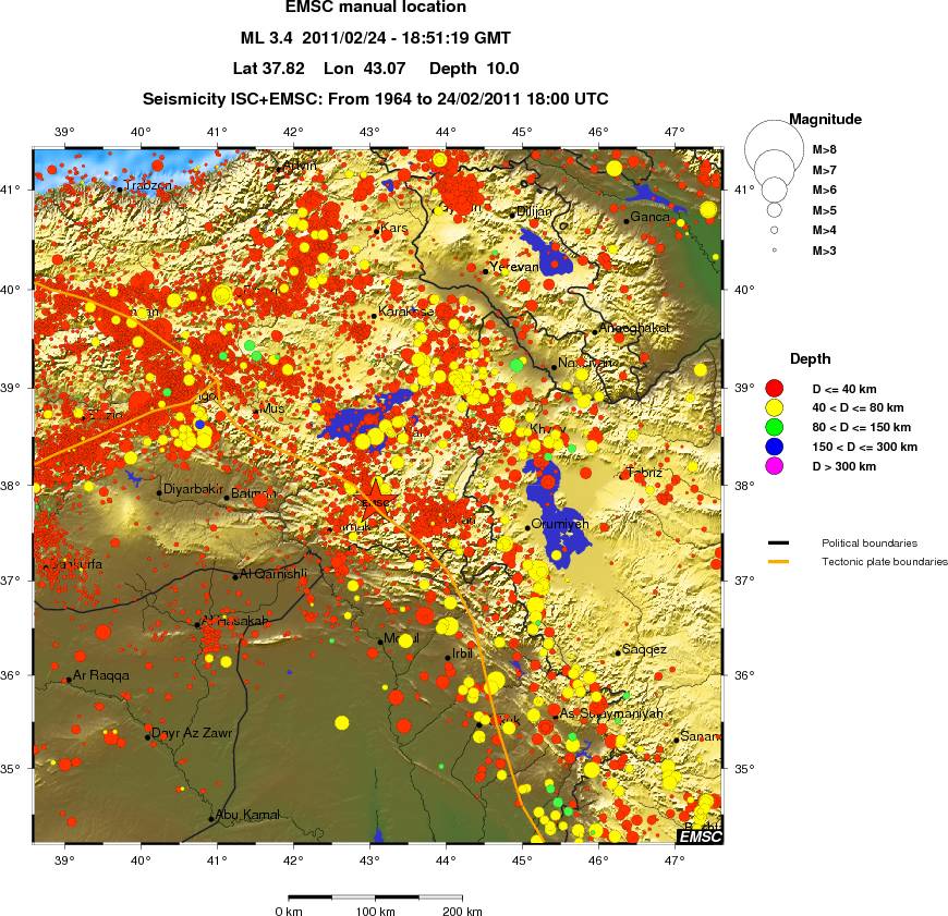 regional historical seismicity