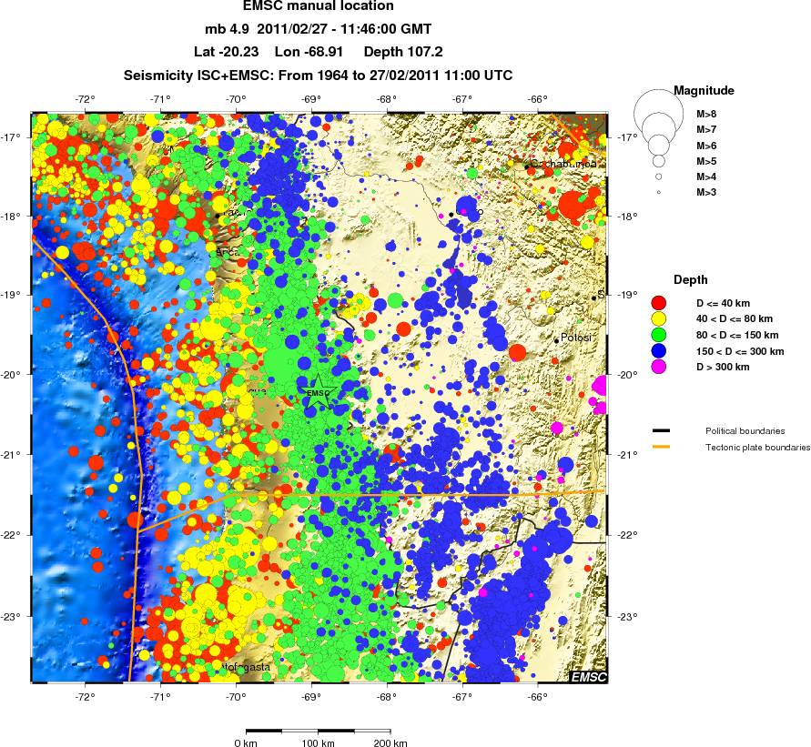 regional historical seismicity