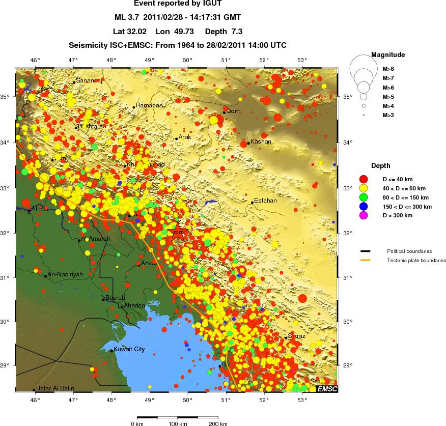 regional historical seismicity