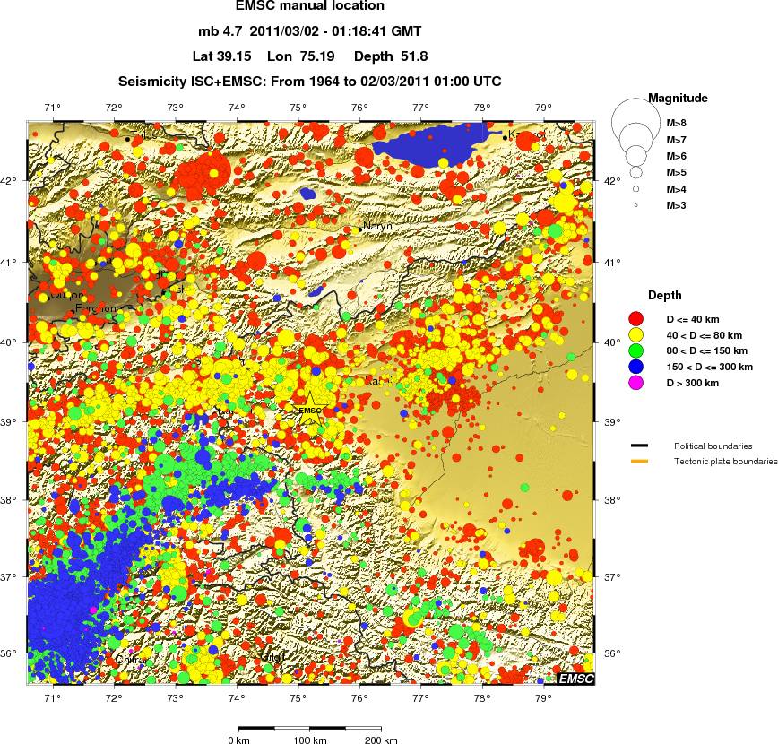 regional historical seismicity