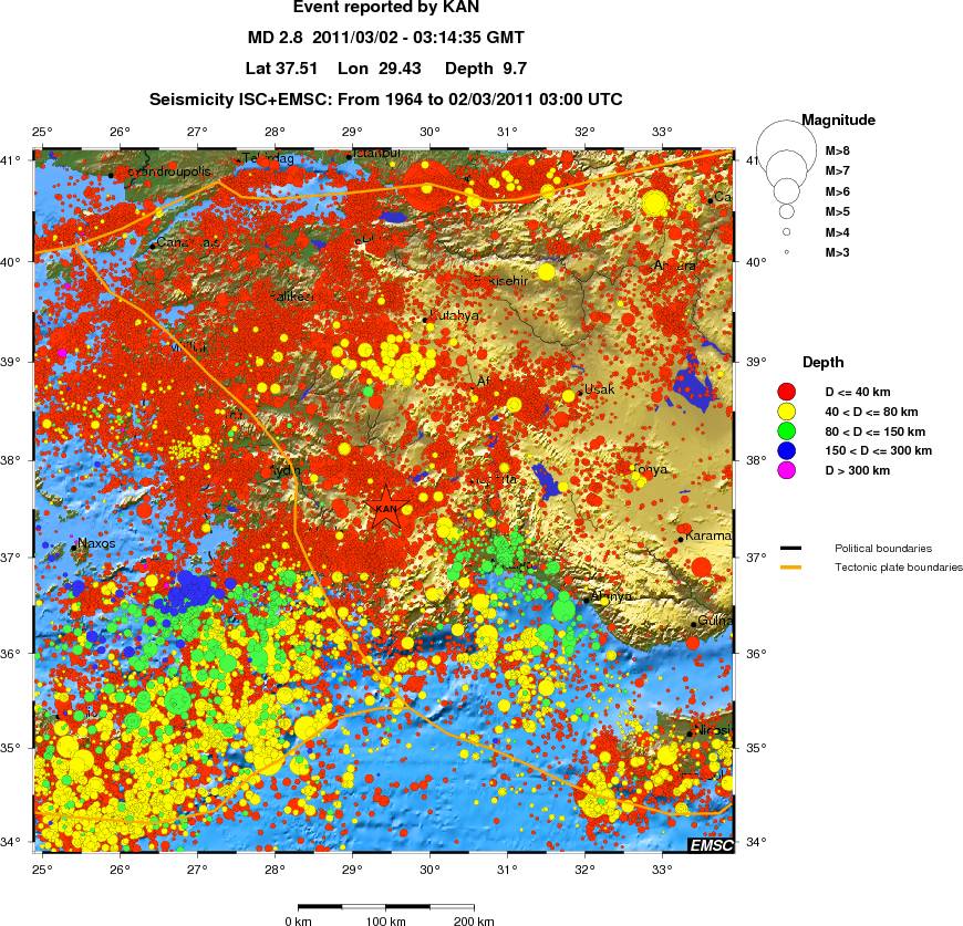 regional historical seismicity