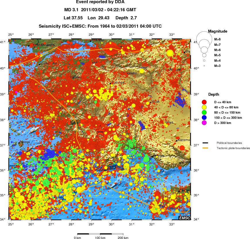 regional historical seismicity