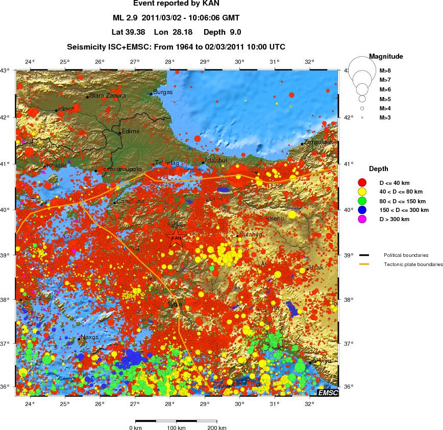 regional historical seismicity