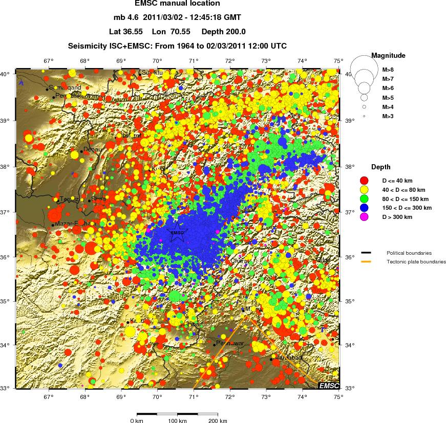 regional historical seismicity