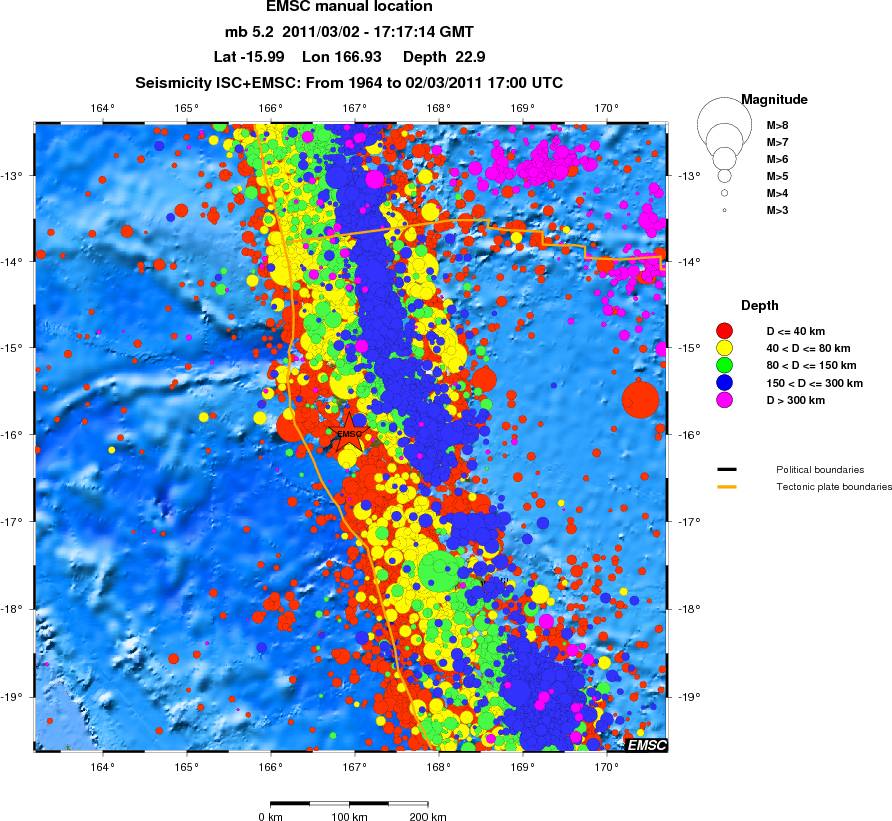 regional historical seismicity