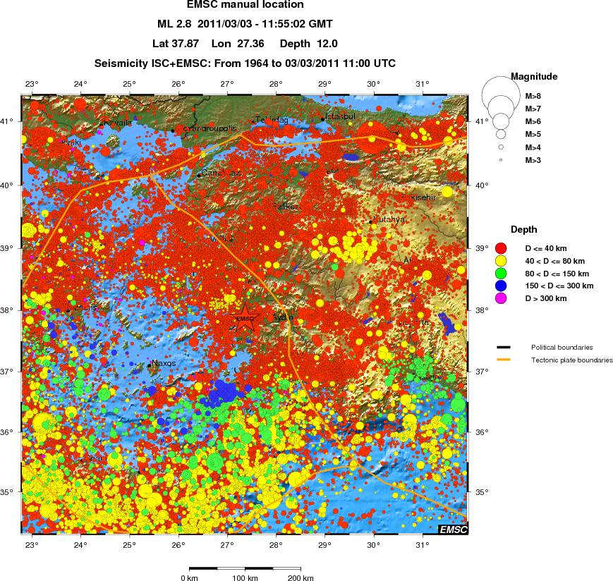 regional historical seismicity