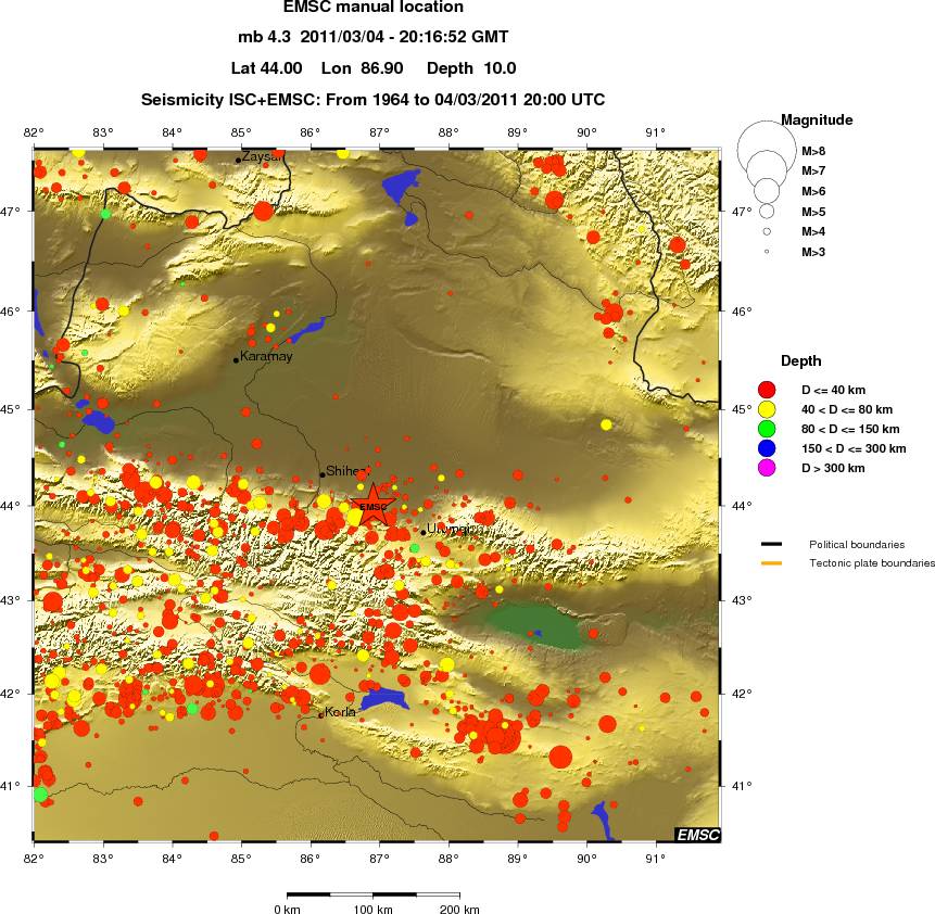 regional historical seismicity