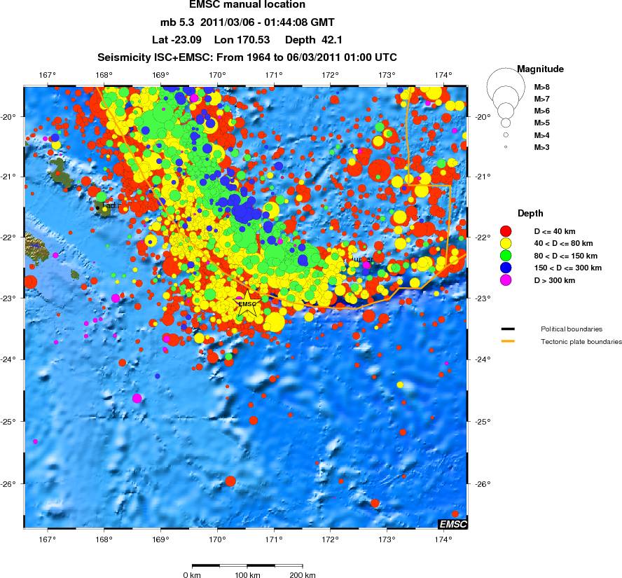 regional historical seismicity