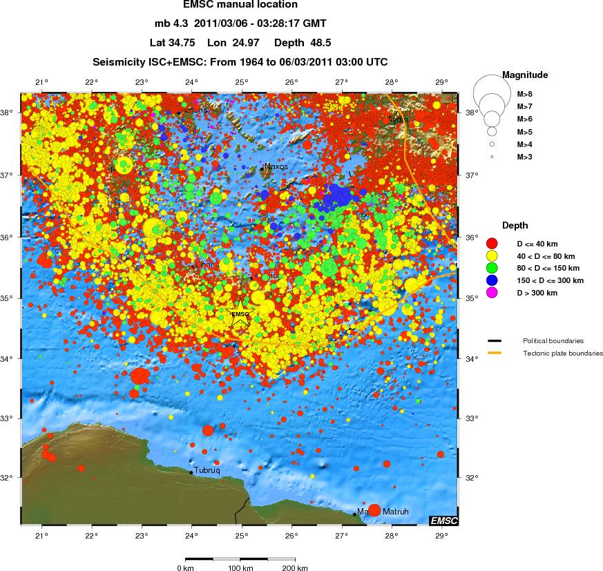 regional historical seismicity