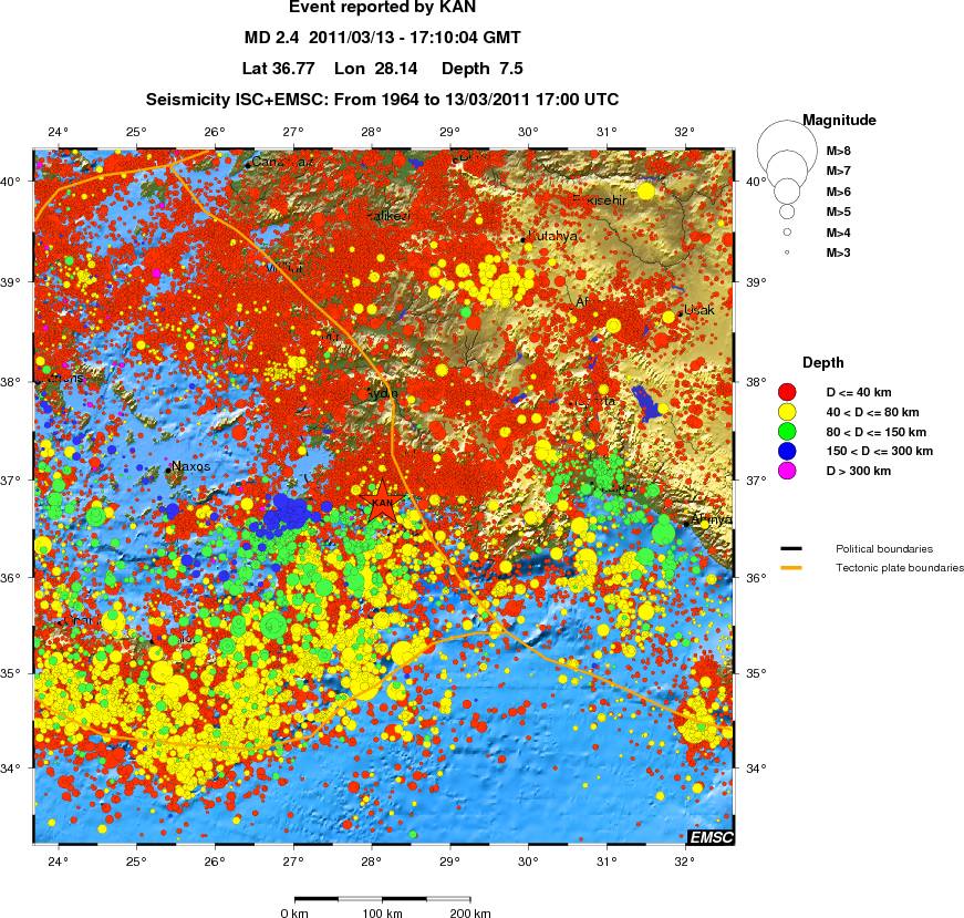 regional historical seismicity