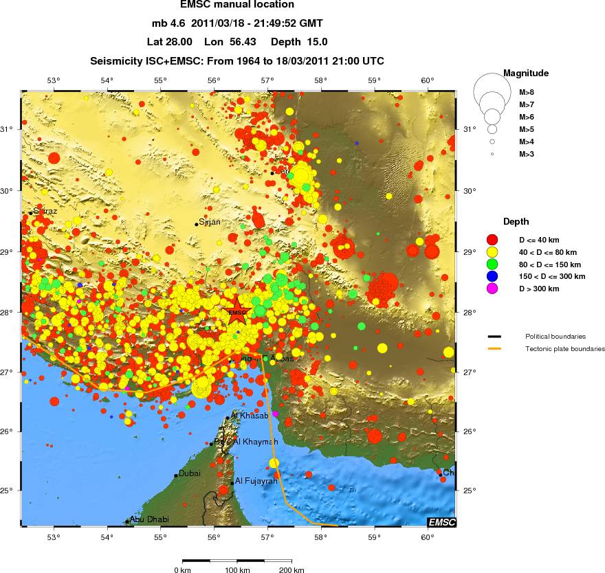 regional historical seismicity