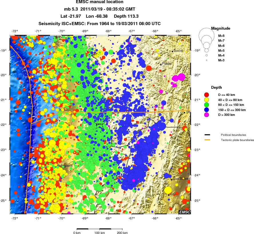 regional historical seismicity