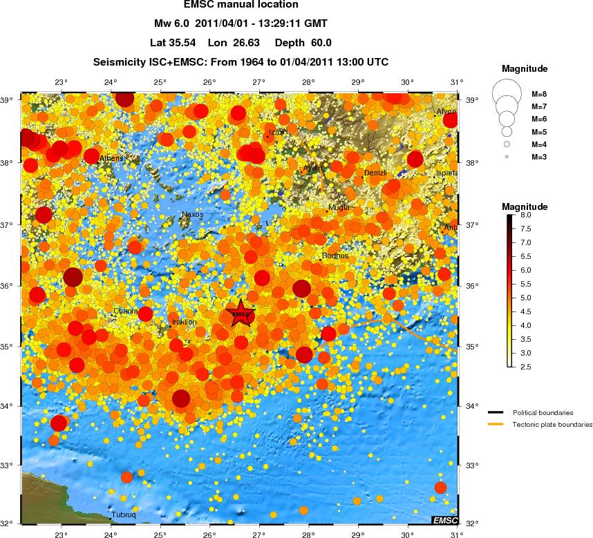 regional magnitude historical seismicity