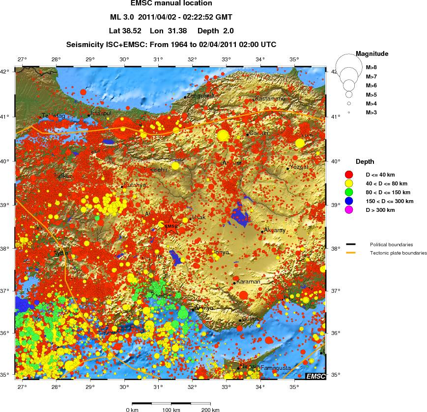regional historical seismicity
