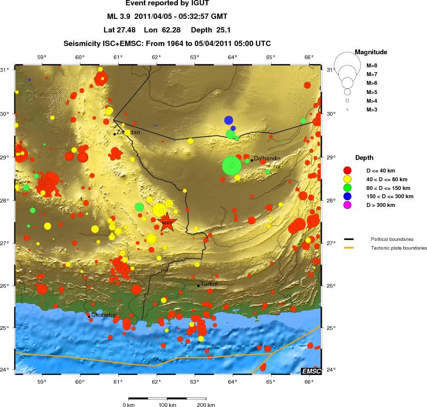 regional historical seismicity