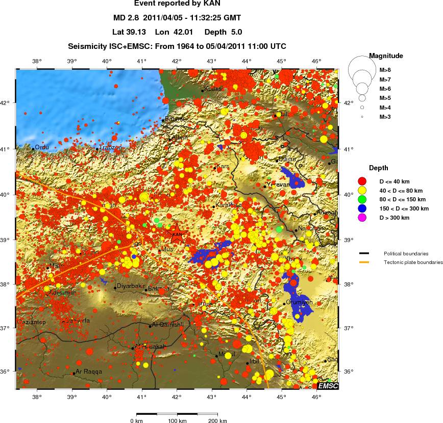 regional historical seismicity