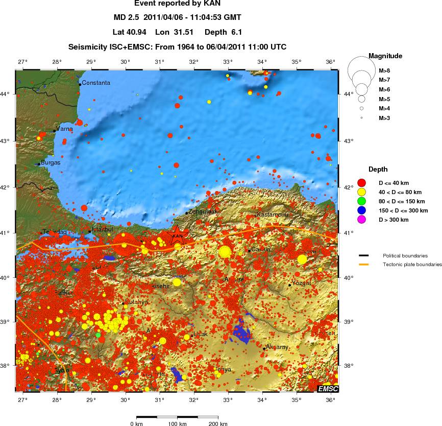 regional historical seismicity