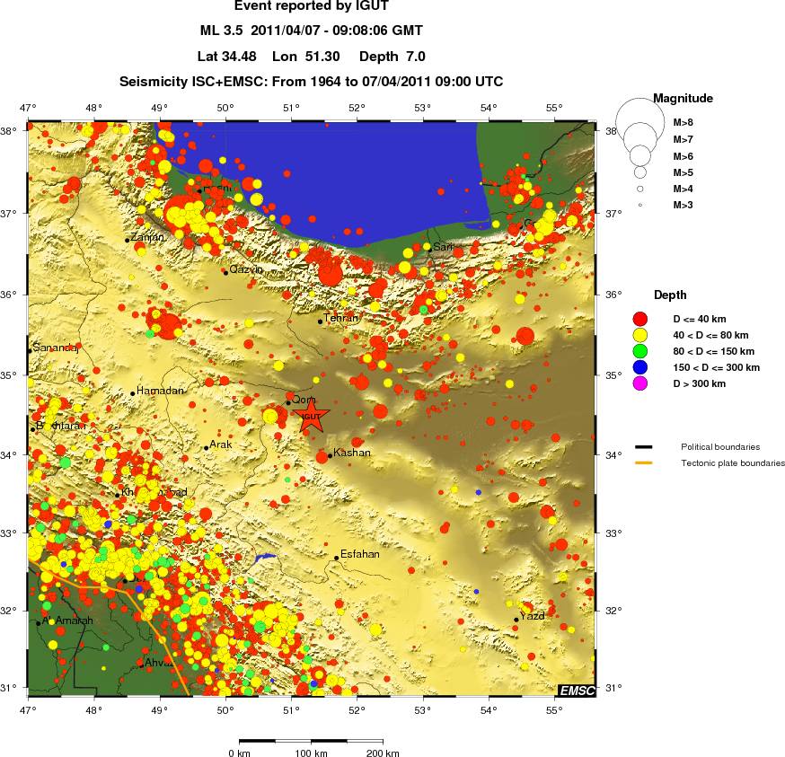 regional historical seismicity