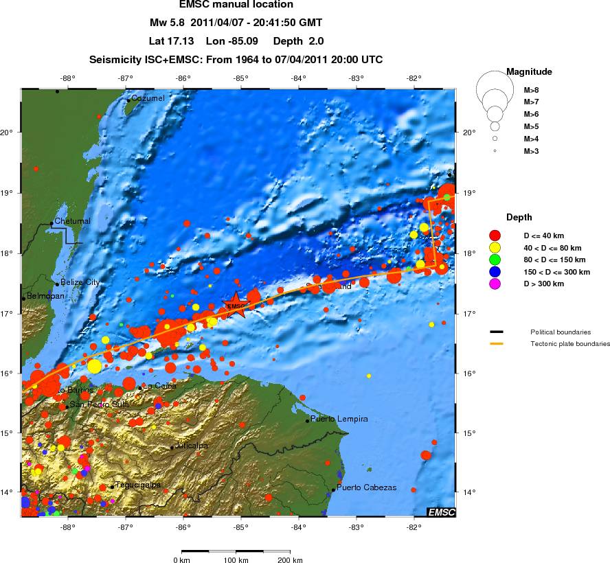 regional historical seismicity