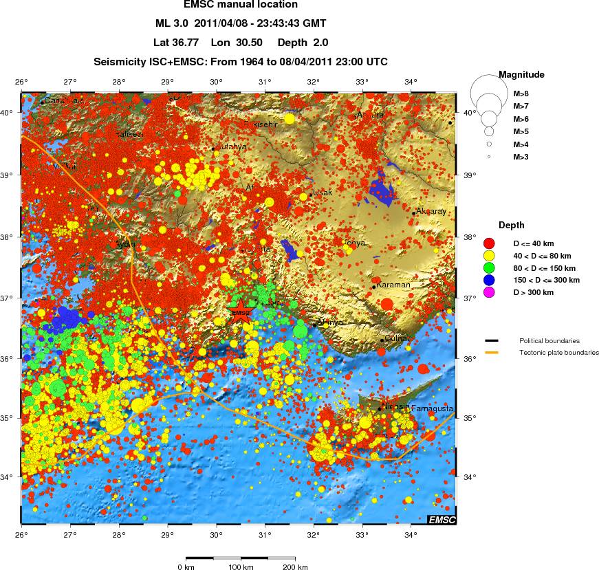 regional historical seismicity
