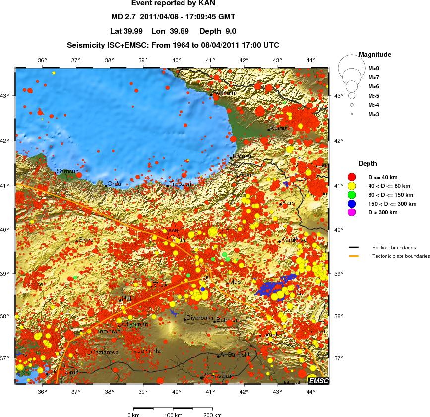 regional historical seismicity