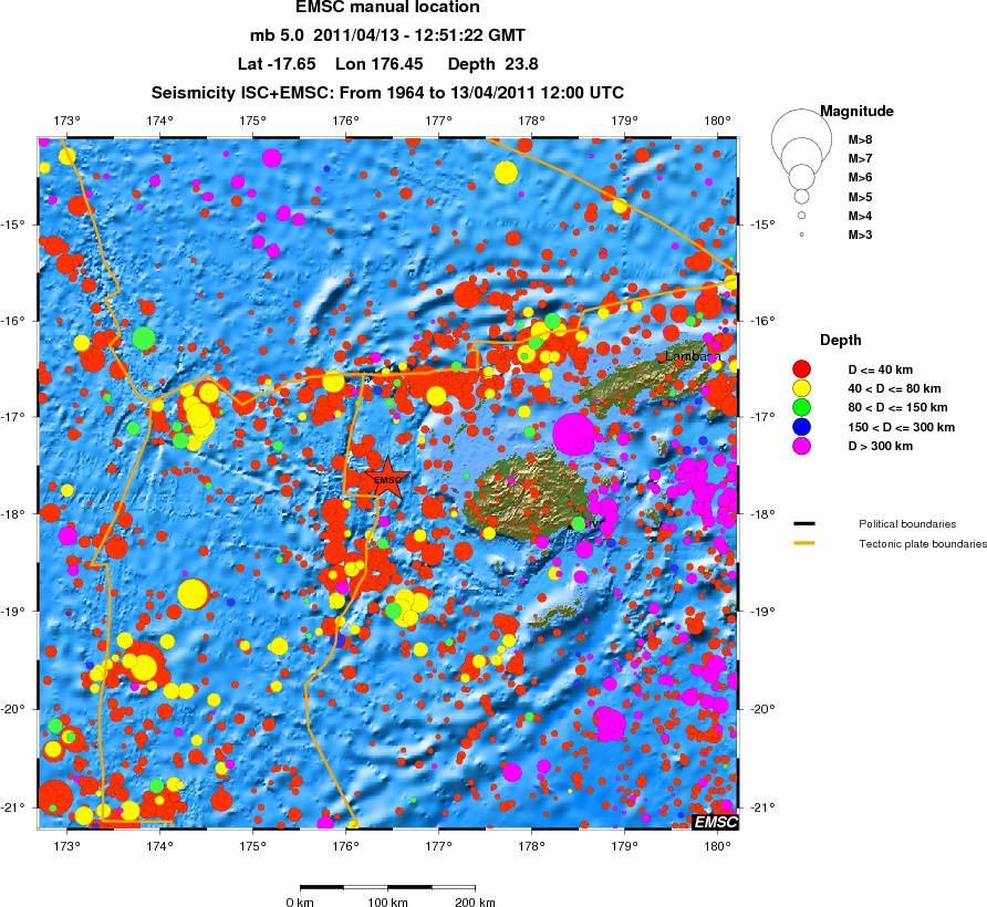 regional historical seismicity