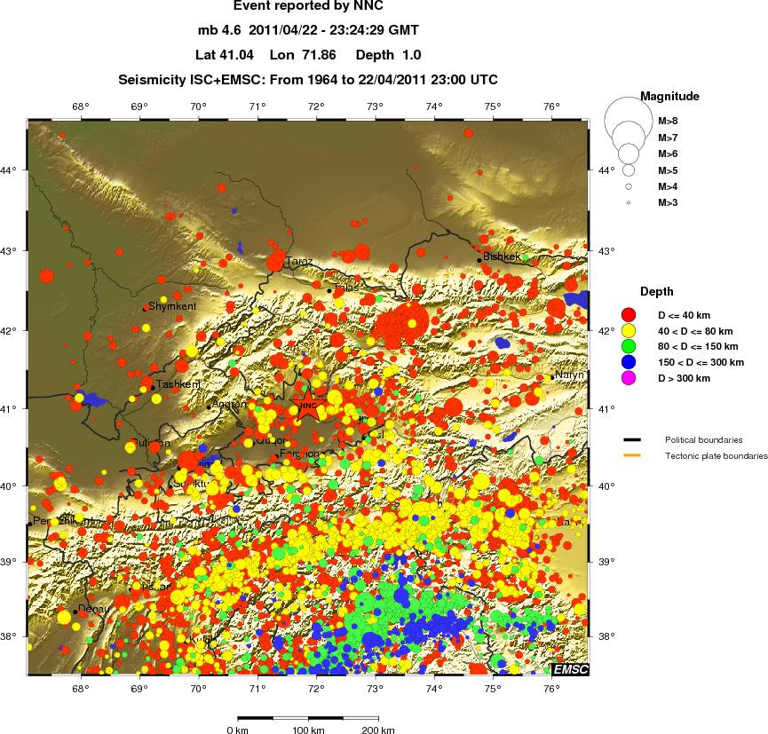 regional historical seismicity
