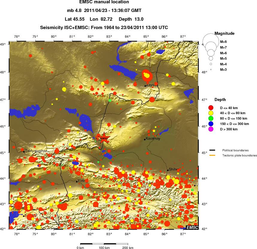 regional historical seismicity
