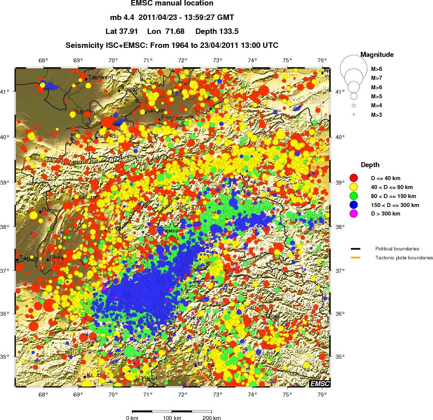 regional historical seismicity