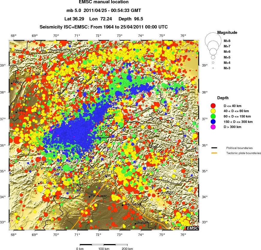 regional historical seismicity