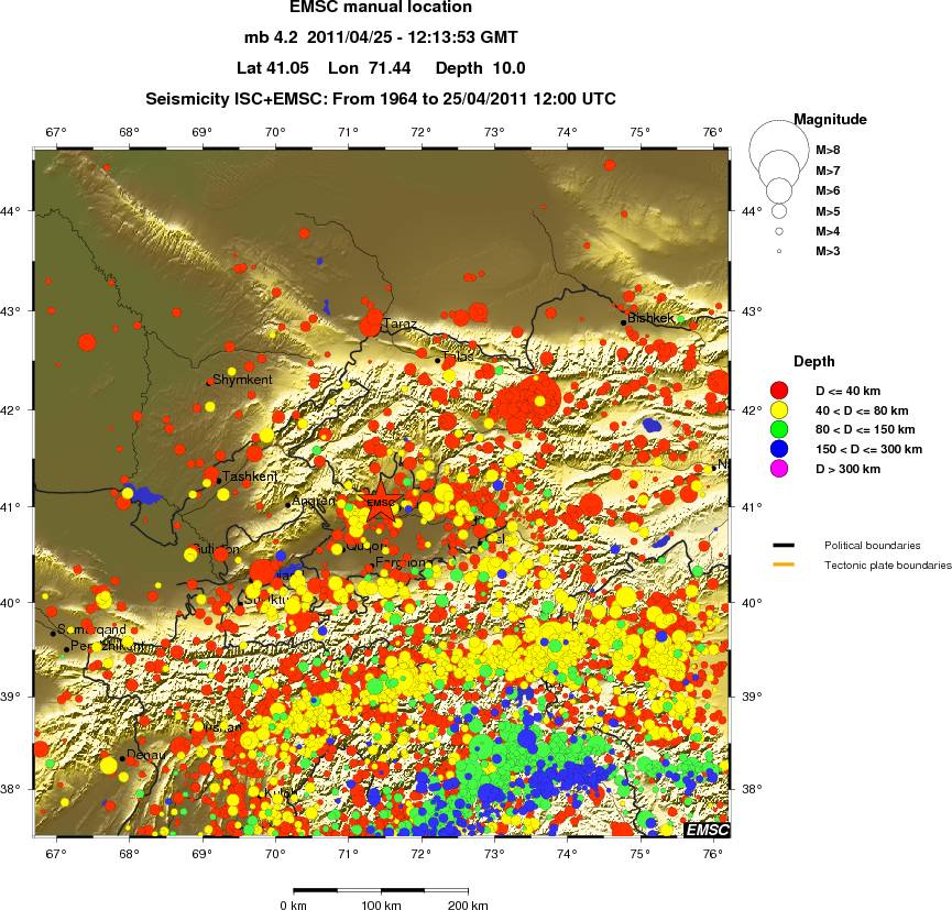 regional historical seismicity