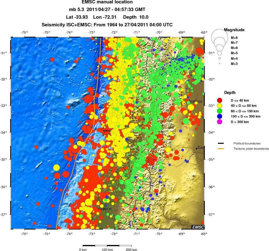 regional historical seismicity