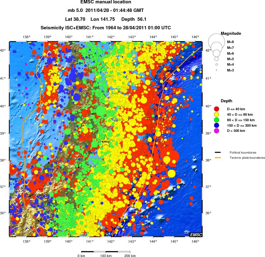 regional historical seismicity