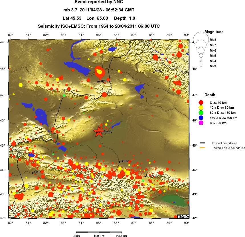 regional historical seismicity