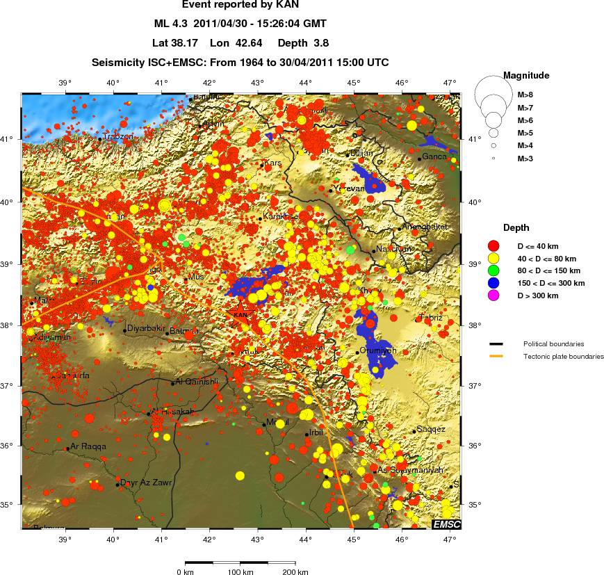 regional historical seismicity