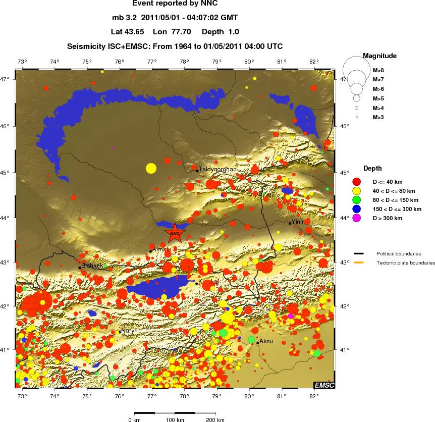 regional historical seismicity