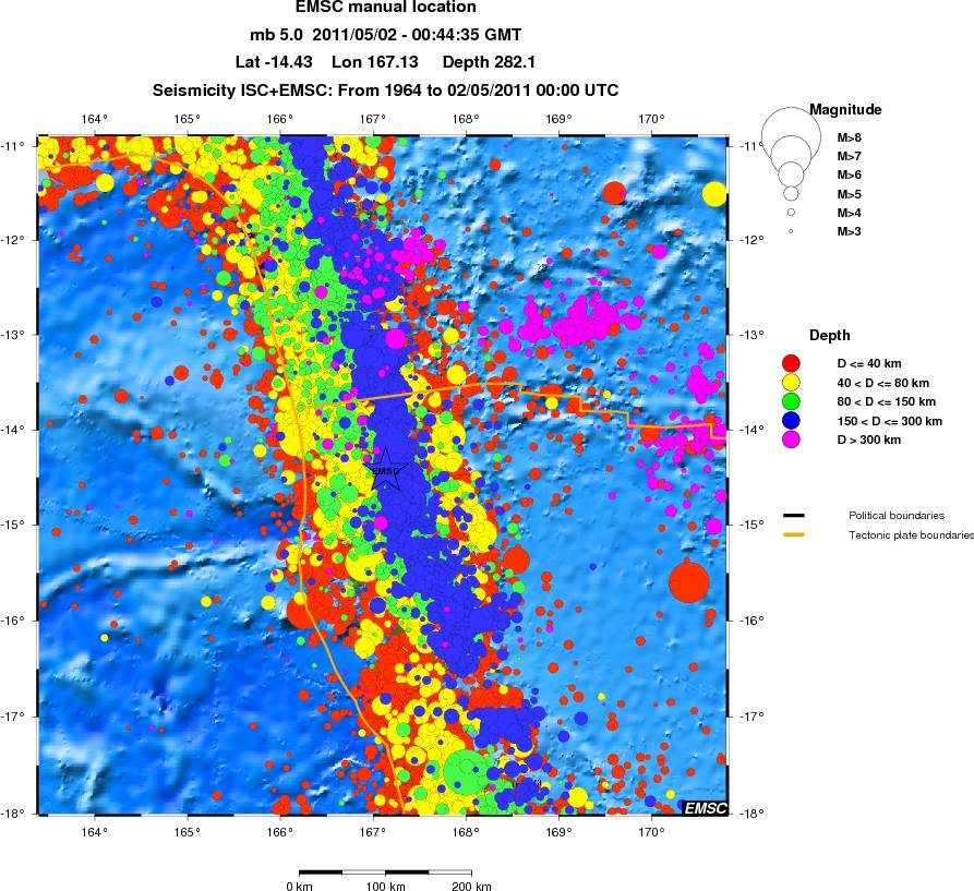regional historical seismicity