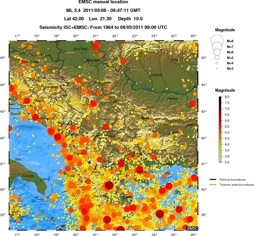 regional magnitude historical seismicity