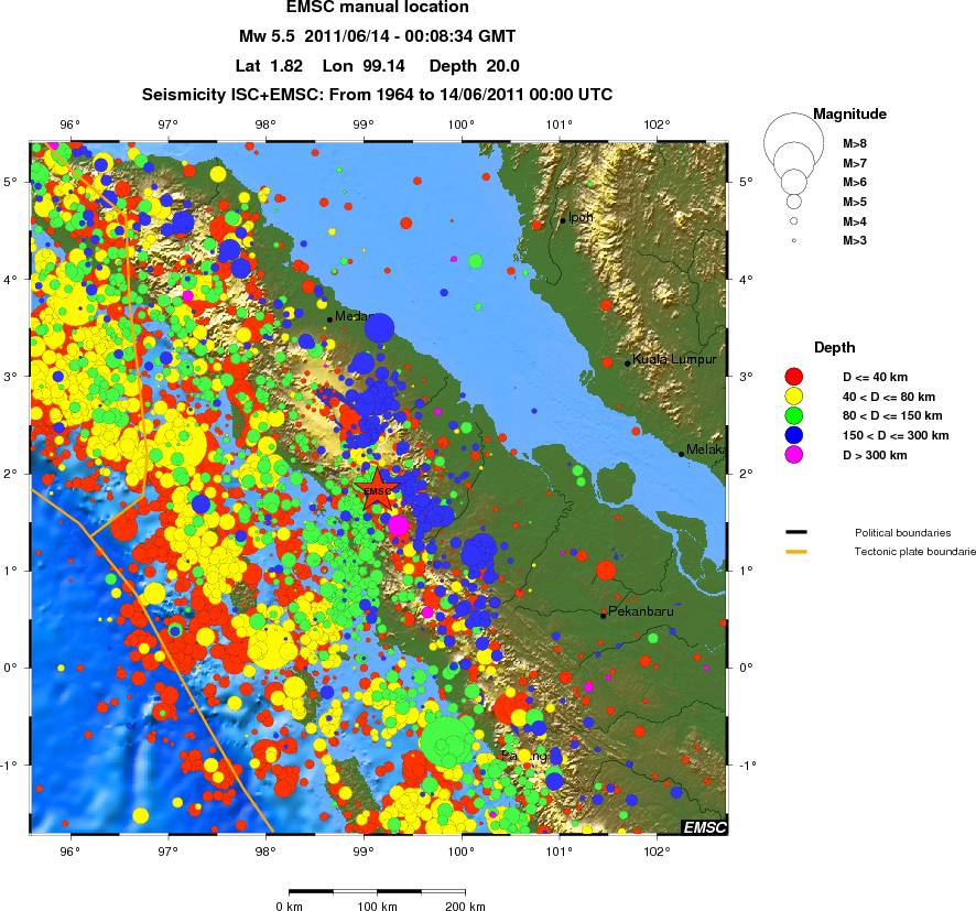 regional historical seismicity