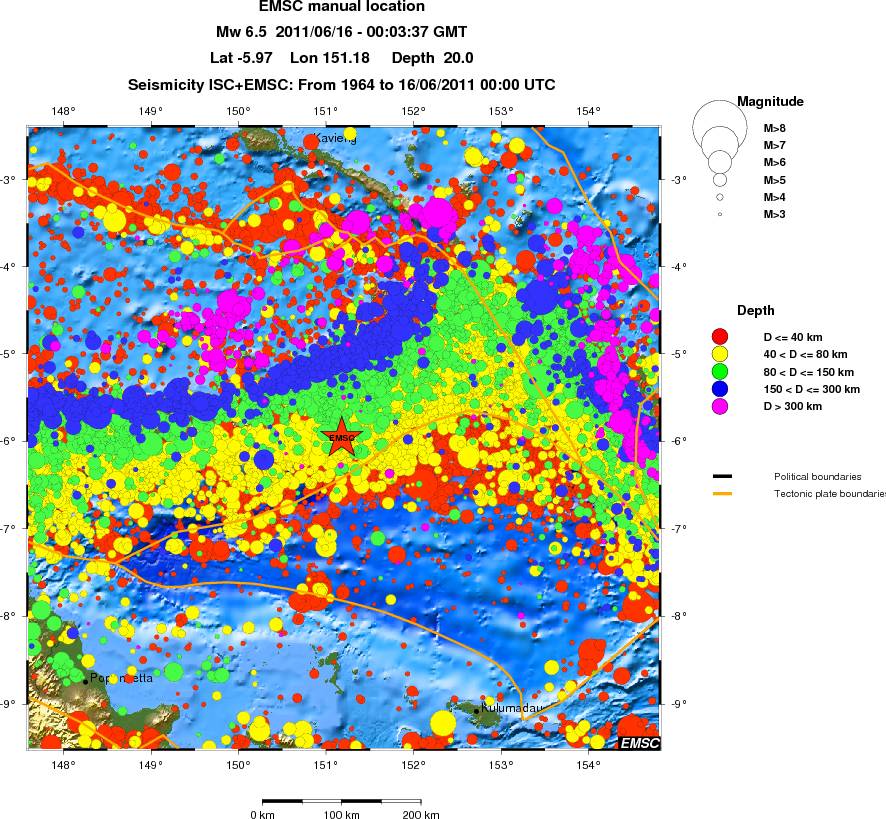 regional historical seismicity