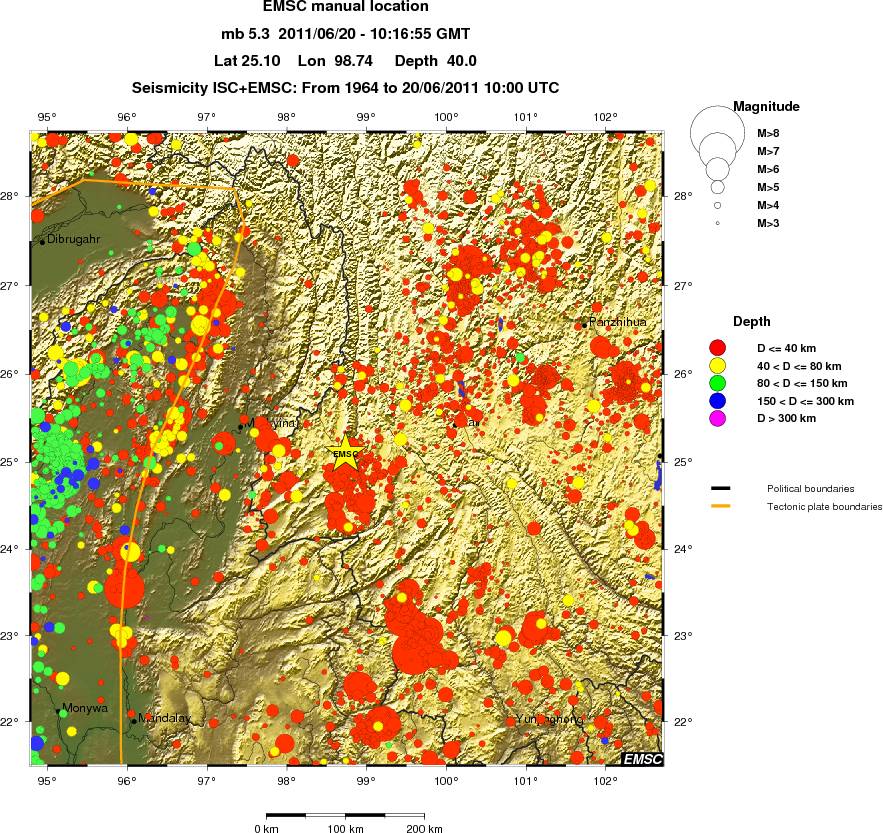 regional historical seismicity