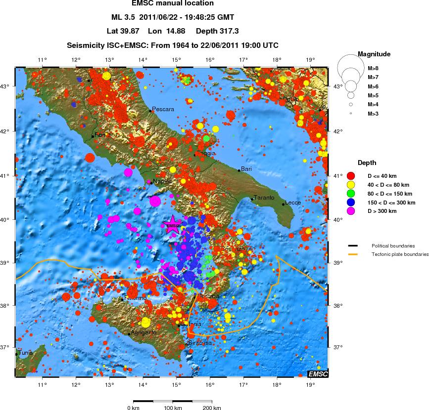 regional historical seismicity