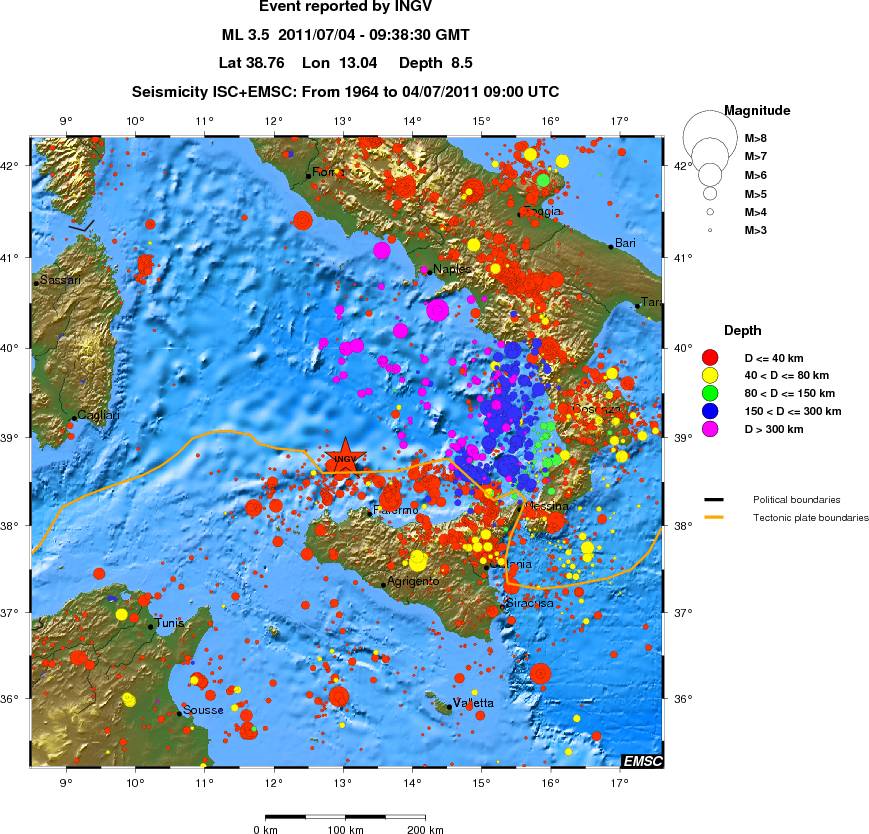regional historical seismicity
