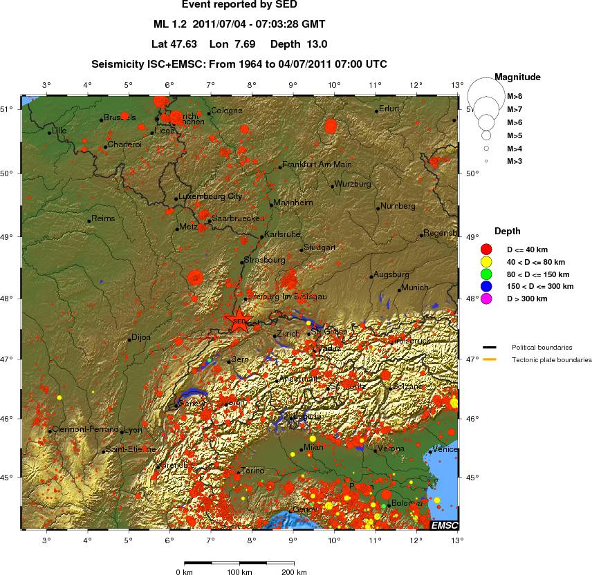 regional historical seismicity