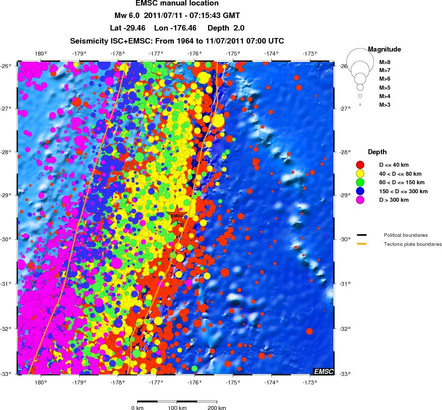 regional historical seismicity