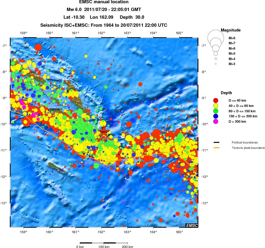 regional historical seismicity