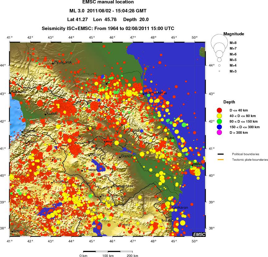 regional historical seismicity